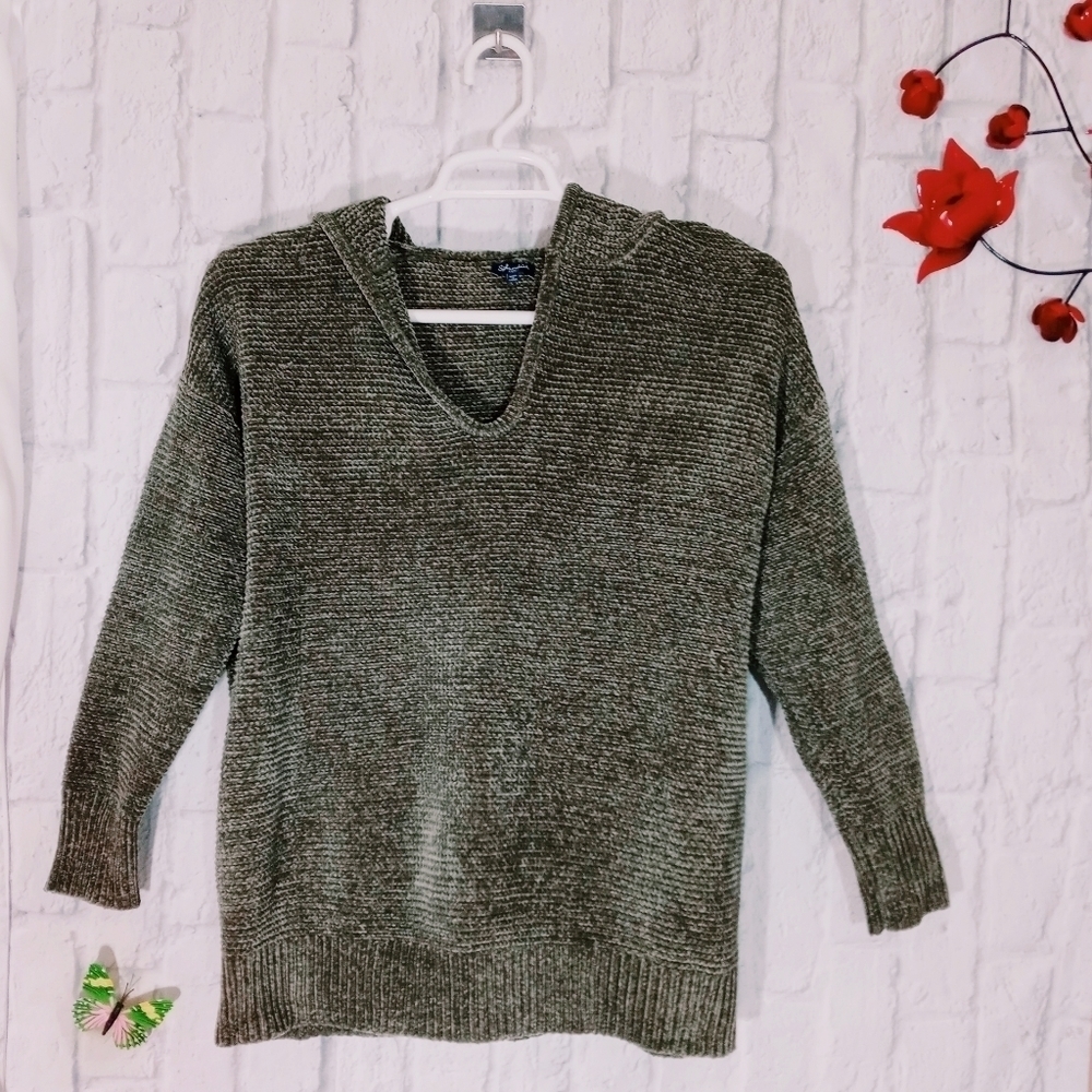 Splendid Aurora Chenille Hoodie Sweater Women's S Grunge Fairy Forest